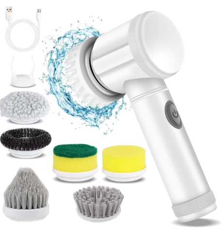 5 in 1 Magic Power Scrubber Handheld Electric Cleaning Brush