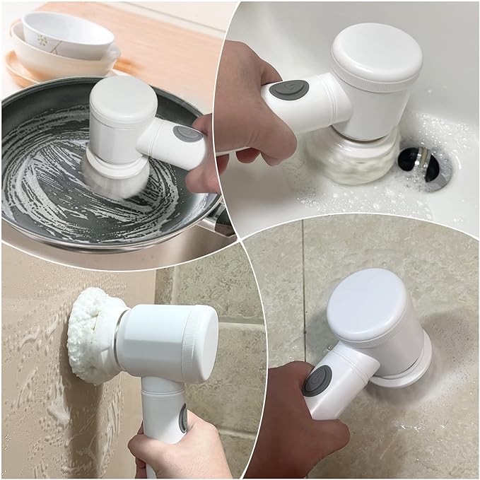 5 in 1 Magic Power Scrubber Handheld Electric Cleaning Brush